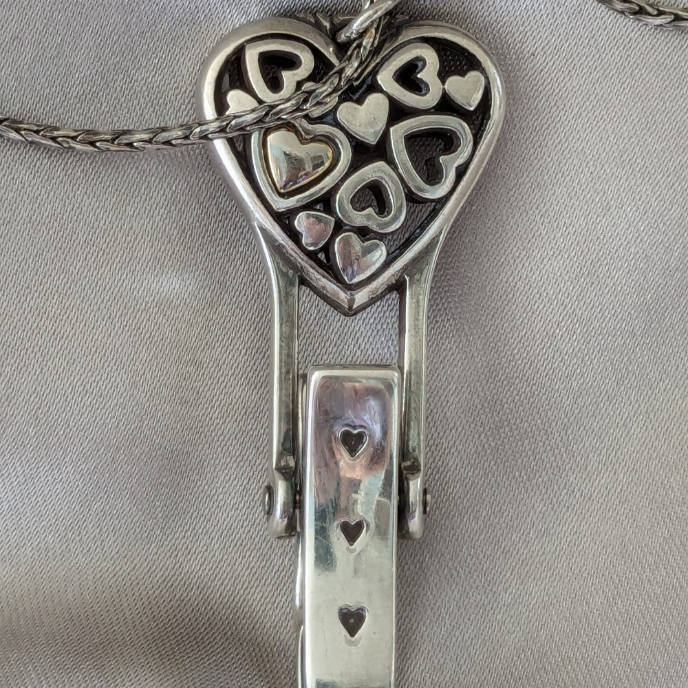 Brighton Heart Badge clip necklace